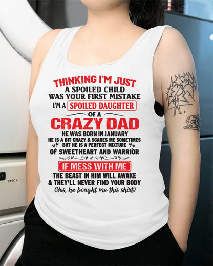 January - Spoiled Daughter of a Crazy Dad - Perfect Gift From Dad - NGHL01 (SKU12-04-01)