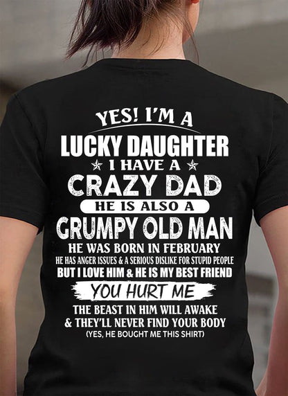 February - Awesome Grumpy Old Dad - Special gift for your daughter From Dad - NGHL02 (SKU10-50-02)