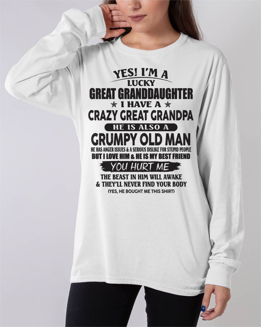 LUCKY GREAT GRANDDAUGHTER OF CRAZY GREAT GRANDPA - PERFECT GIFT FROM GREAT GRANDPA - NGHL00 (SKU12-287-00)