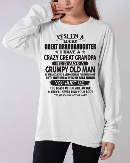 LUCKY GREAT GRANDDAUGHTER OF CRAZY GREAT GRANDPA - PERFECT GIFT FROM GREAT GRANDPA - NGHL00 (SKU12-287-00)
