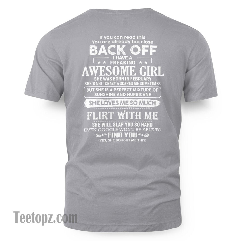February – Awesome Girlfriend Born In February – Special gift for your Boyfriend – From Wife NGHL02 (SKU06-17-02)