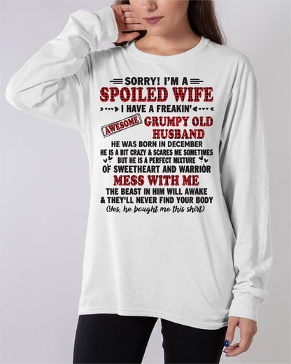 DECEMBER - SPOILED WIFE OF AWESOME GRUMPY OLD HUSBAND - PERFECT GIFT FROM HUSBAND - NGHL12 (SKU12-111-12)