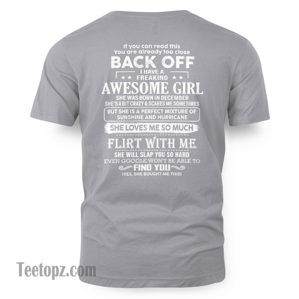 December – Awesome Girlfriend Born In December – Special gift for your Boyfriend – From Wife NGHL12 (SKU06-17-12)