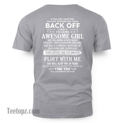 December – Awesome Girlfriend Born In December – Special gift for your Boyfriend – From Wife NGHL12 (SKU06-17-12)