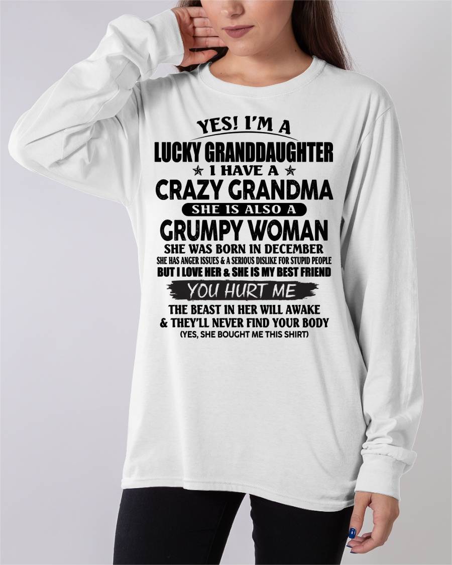DECEMBER - LUCKY GRANDDAUGHTER OF CRAZY GRANDMA - PERFECT GIFT FROM GRANDMA - NGHL12 (SKU12-146-12)