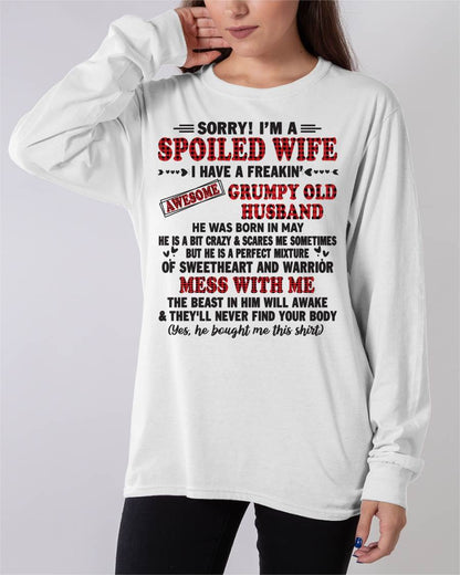 MAY - SPOILED WIFE OF AWESOME GRUMPY OLD HUSBAND - PERFECT GIFT  FROM HUSBAND - NGHL05 (SKU12-111-05)