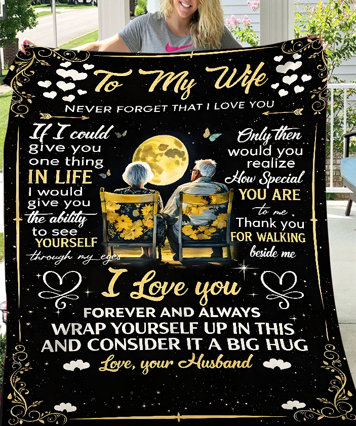 To My Wife Blanket – Wrapped In Love From Husband (SKU26B-01275)