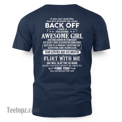 February – Awesome Girlfriend Born In February – Special gift for your Boyfriend – From Wife NGHL02 (SKU06-17-02)