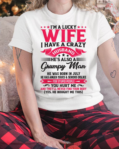 JULY - TO MY WIFE - I'M A LUCKY WIFE - GIFT FROM HUSBAND - NGHL07 (SKU10-136-07)