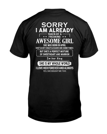 April - Awesome girl - Perfect gift for your boyfriend - (SKU04-86-04) - From Wife NGHL04