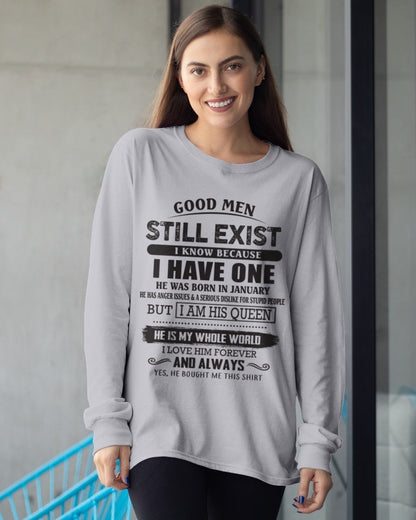 January - Good Men Still Exist - Perfect Gift For Your Girlfriend, Wife From Husband / Man - NGHL01 (SKU07-166-01)