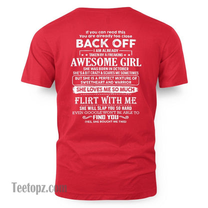 October – Awesome Girlfriend Born In October – Special gift for your Boyfriend – From Wife NGHL10 (SKU06-25-10)