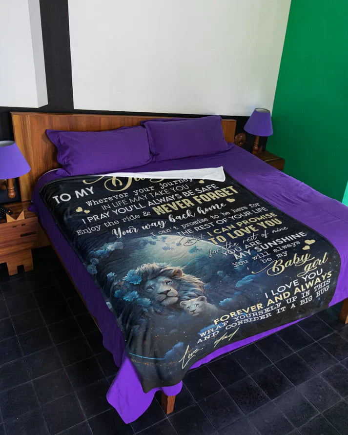 BLANKET FOR DAUGHTER - GIFT FROM DAD - COMFORT & WARMTH GIFT 2 NTTD00 BLANKET FOR DAUGHTER - GIFT FROM DAD - COMFORT & WARMTH GIFT NTTD00 (SKUB07-62)