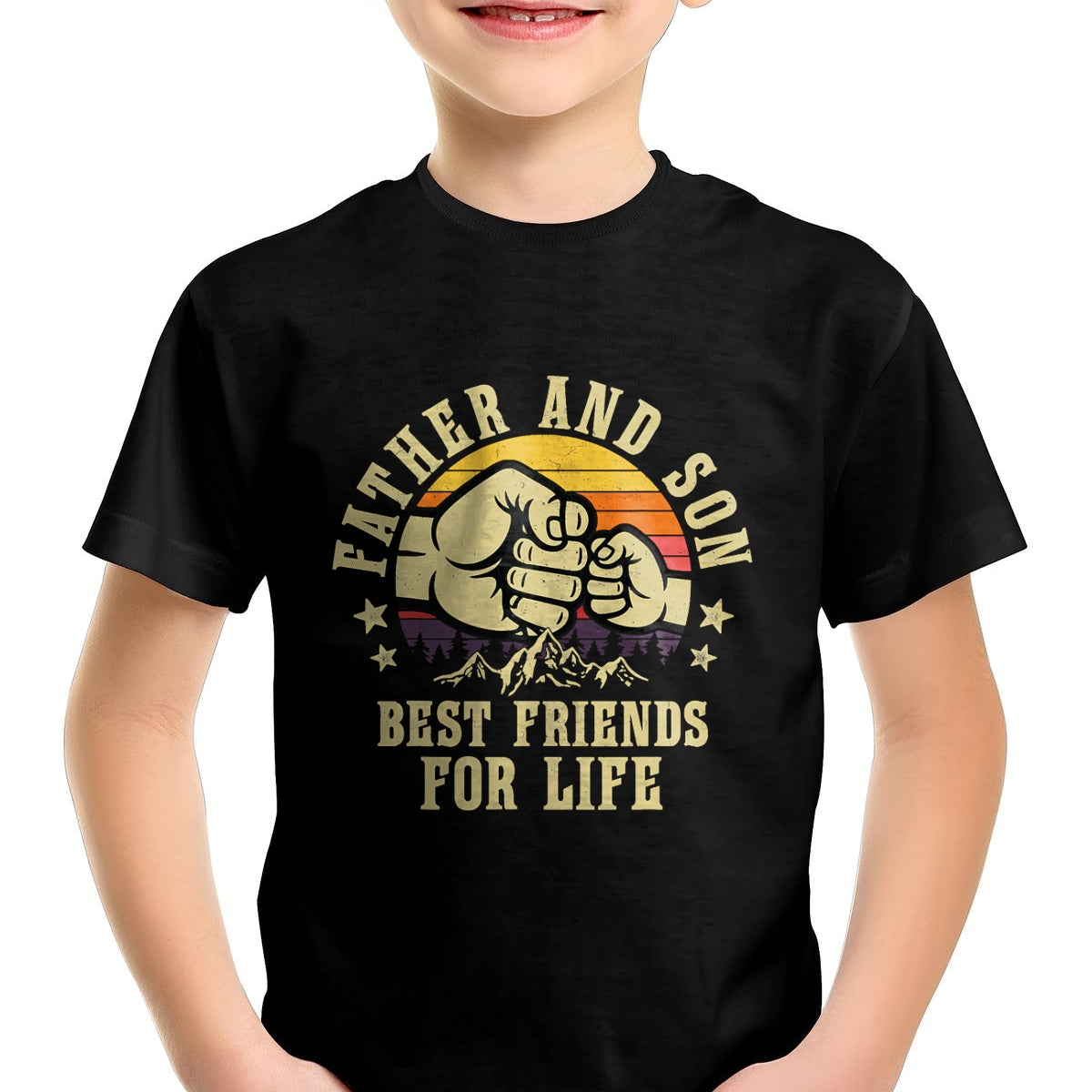 Father and Son Best Friends for Life Gifts Birthday Dad T-Shirt - Gift From Dad Unisex T-Shirt/Hoodie - NGHL00 (SKUT-2310EMAILDS-20)