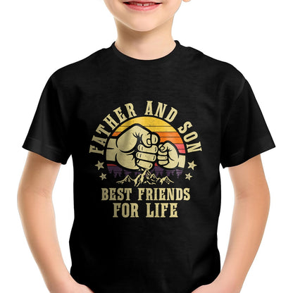 Father and Son Best Friends for Life Gifts Birthday Dad T-Shirt - Gift From Dad Unisex T-Shirt/Hoodie - NGHL00 (SKUT-2310EMAILDS-20)