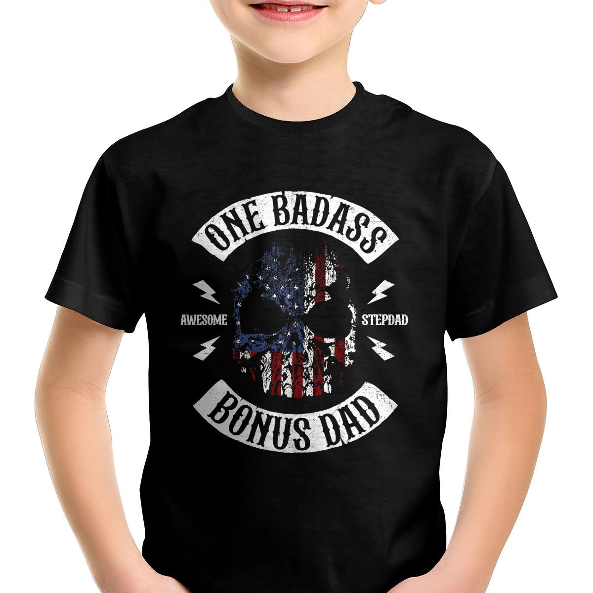 One Badass Bonus Stepdad Birthday Step Dad Fathers Day Gift T-Shirt - Gift From Dad Unisex T-Shirt/Hoodie - NGHL00 (SKUT-2310EMAILDS-41)