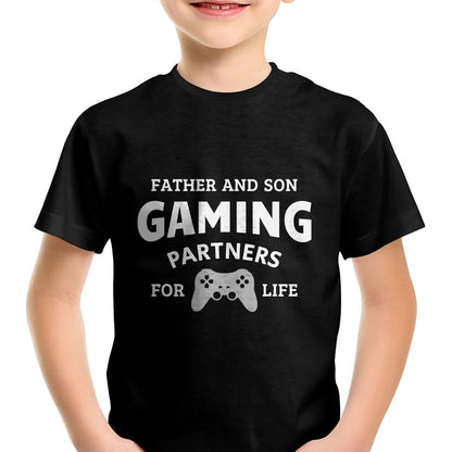 Father and son gaming partners for life family matching gift T-Shirt - Gift From Dad Unisex T-Shirt/Hoodie - NGHL00 (SKUT-2310EMAILDS-23)