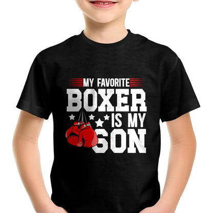 My Favorite Boxer Is My Son Boxing Dad Boxing Father T-Shirt - Gift From Dad Unisex T-Shirt/Hoodie - NGHL00 (SKUT-2310EMAILDS-39)