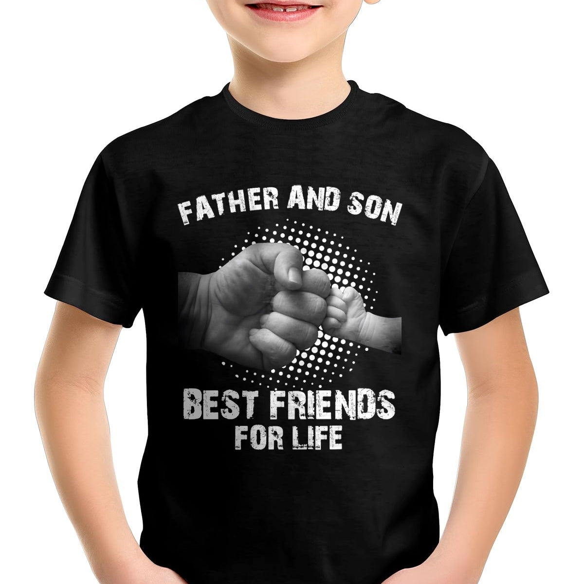 Father Son Best Friends for Life Fist Bump Matching T-Shirts T-Shirt - Gift From Dad Unisex T-Shirt/Hoodie - NGHL00 (SKUT-2310EMAILDS-25)
