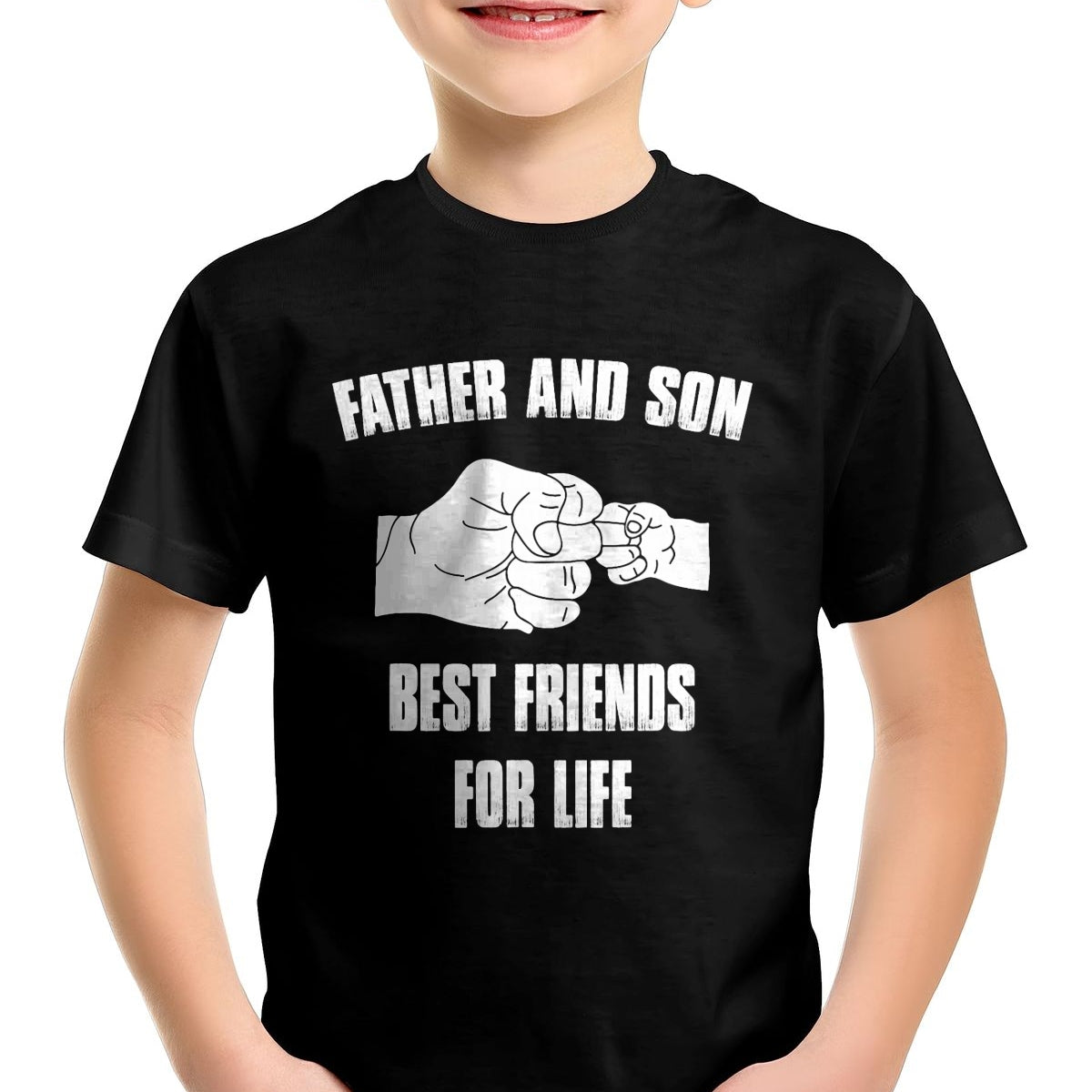 Father Son Best Friends for Life Fist Bump T-Shirt - Gift From Dad Unisex T-Shirt/Hoodie - NGHL00 (SKUT-2310EMAILDS-26)