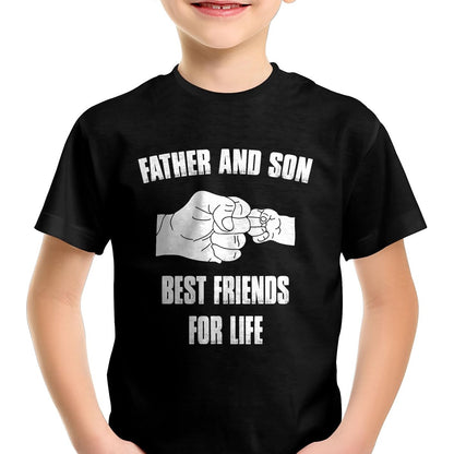 Father Son Best Friends for Life Fist Bump T-Shirt - Gift From Dad Unisex T-Shirt/Hoodie - NGHL00 (SKUT-2310EMAILDS-26)