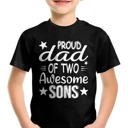 Men Dad Of 2 Boys Two Sons Father's Day T-Shirt - Gift From Dad Unisex T-Shirt/Hoodie - NGHL00 (SKUT-2310EMAILDS-37)