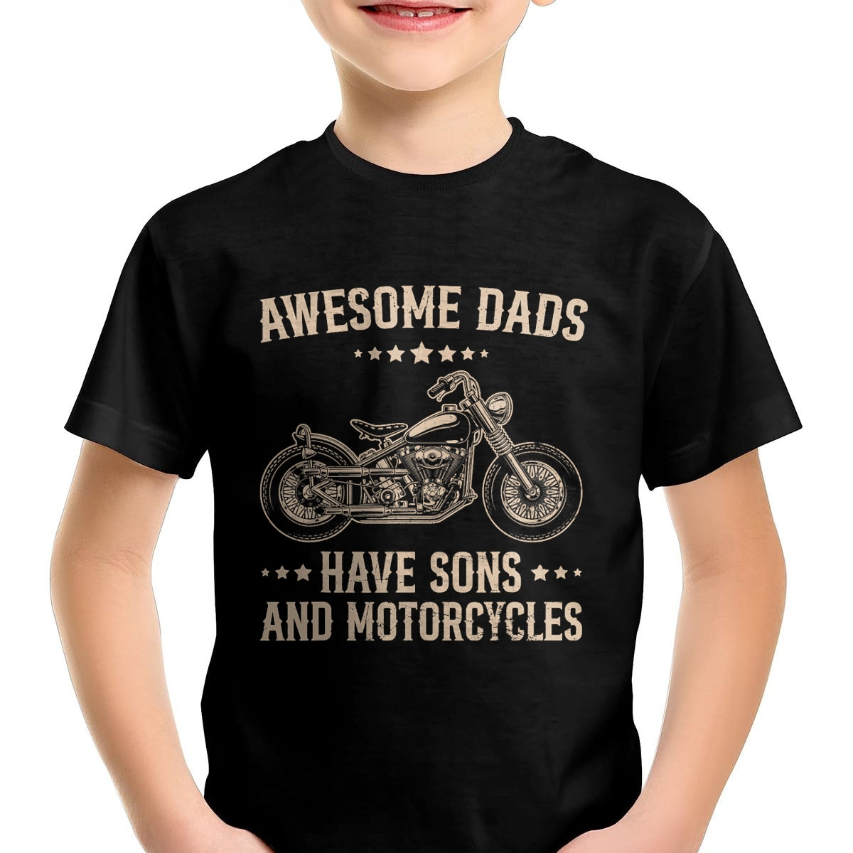 Vintage Biker Awesome Dads Have Sons And Motorcycles T-Shirt - Gift From Dad Unisex T-Shirt/Hoodie - NGHL00 (SKUT-2310EMAILDS-46)