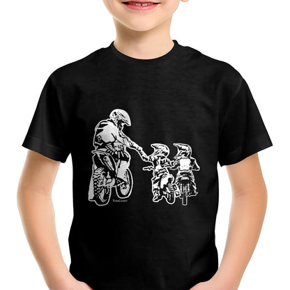 Dirt Bike Motorcycle Motocross Father Biker Son Sons Dad T-Shirt - Gift From Dad Unisex T-Shirt/Hoodie - NGHL00 (SKUT-2310EMAILDS-18)