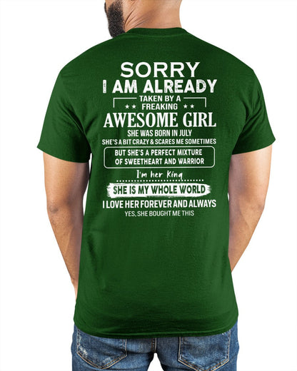 July - Awesome girl - Perfect gift for your boyfriend - (SKU04-86-07) - From Wife NGHL07