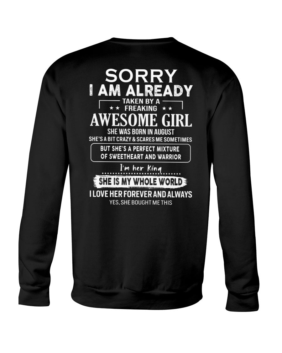 August - Awesome girl - Perfect gift for your boyfriend - (SKU04-86-08) - From Wife NGHL08