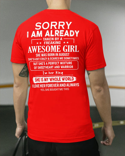 August - Awesome girl - Perfect gift for your boyfriend - (SKU04-86-08) - From Wife NGHL08