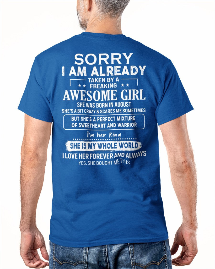 August - Awesome girl - Perfect gift for your boyfriend - (SKU04-86-08) - From Wife NGHL08