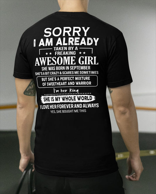 September - Awesome girl - Perfect gift for your boyfriend - (SKU04-86-09) - From Wife NGHL09