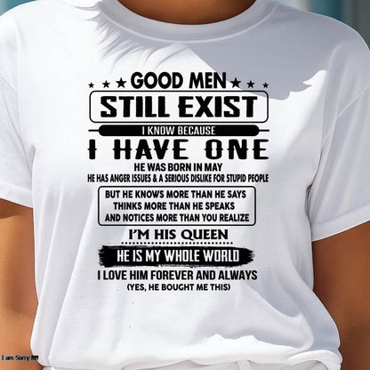 May - Good men Still Exist - gift for your girlfriend, wife from Husband - NGHL05 (SKU-GM-05)