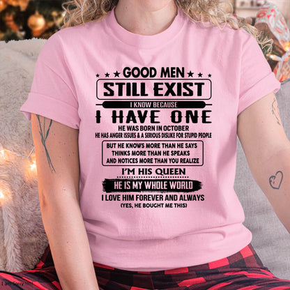 October - Good men Still Exist - gift for your girlfriend, wife from Husband - NGHL10 (SKU-GM-10)