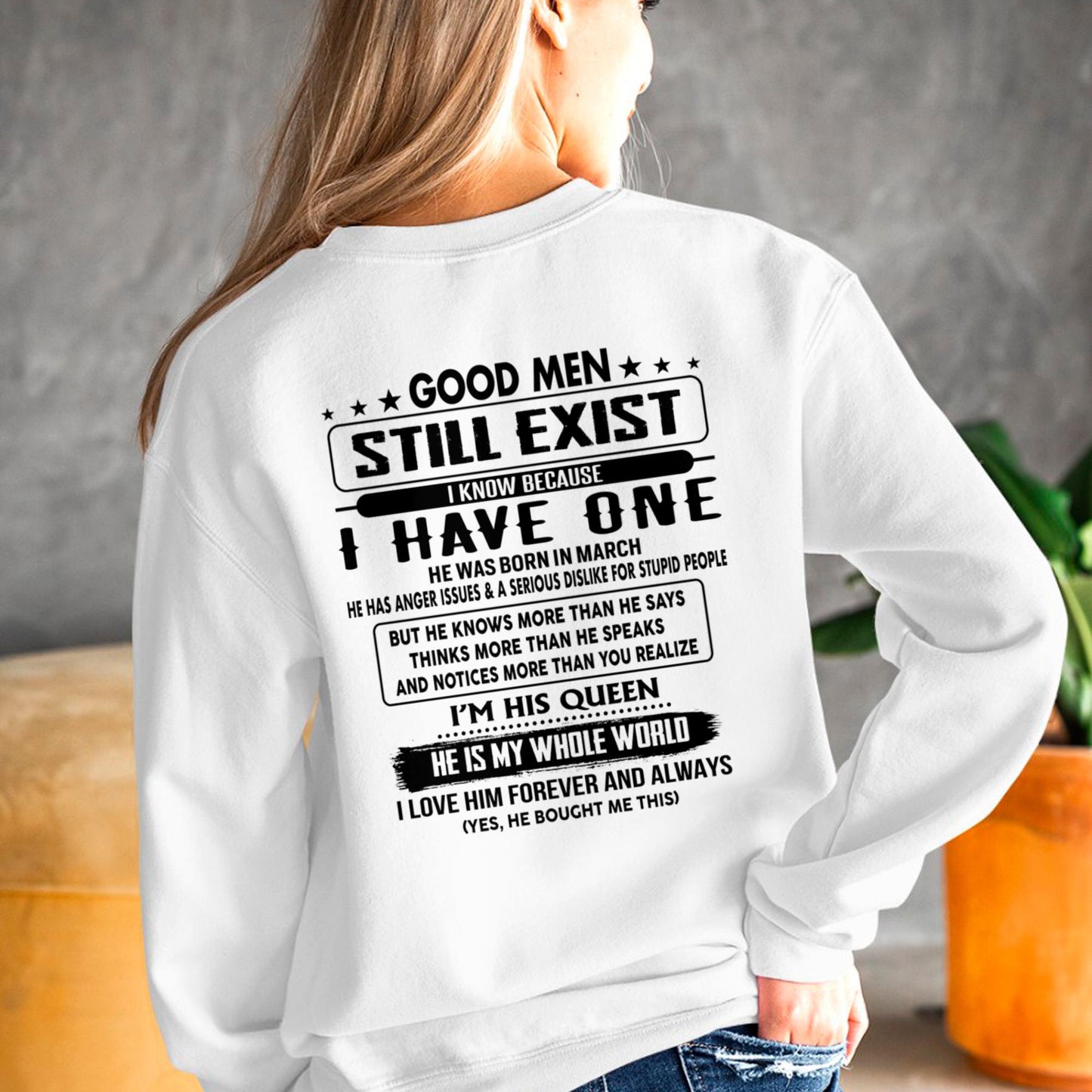 March - Good men Still Exist - gift for your girlfriend, wife from Husband - NGHL03 (SKU-GMSAU-03)