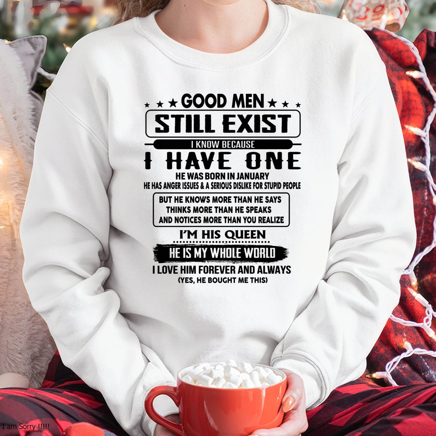 January - Good men Still Exist - gift for your girlfriend, wife from Husband - NGHL01 (SKU-GM-01)