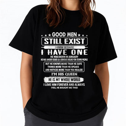 January - Good men Still Exist - gift for your girlfriend, wife from Husband - NGHL01 (SKU2602-42-01)
