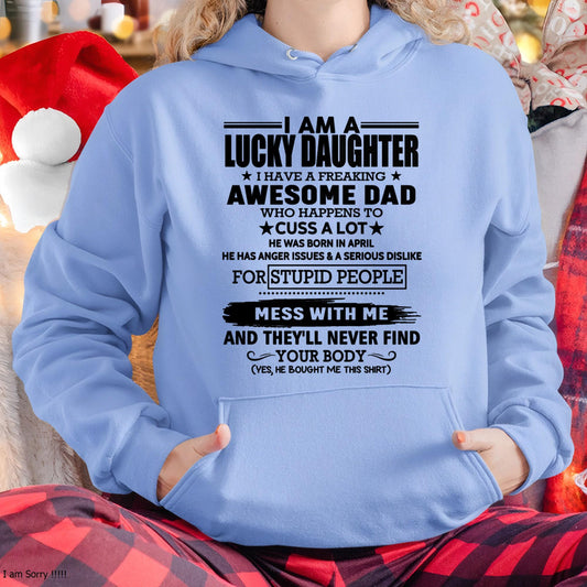 April - I'm Lucky Daughter - Gift for Daughter from Dad - NGHL04 (SKU-T1406DD-04)