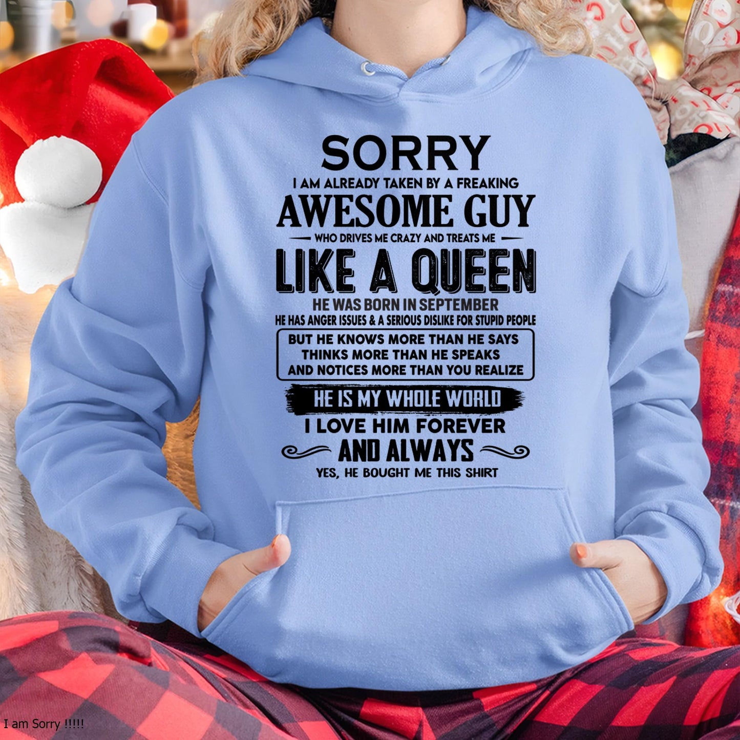 September - Sorry I am already taken by a freaking awesome guy - Gift for Wife From Husband - NGHL09 (SKU-SRG-09)