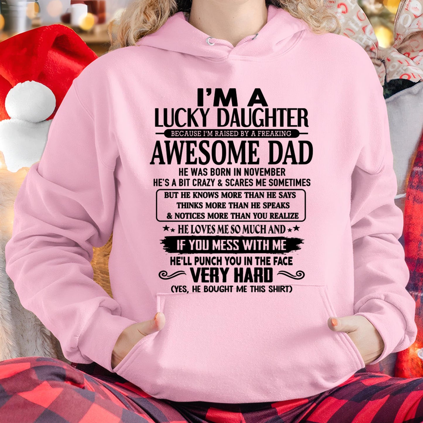 November - I'm Lucky Daughter - Gift for Daughter from Dad - NGHL11 (SKU-TLUCKYDD-11)