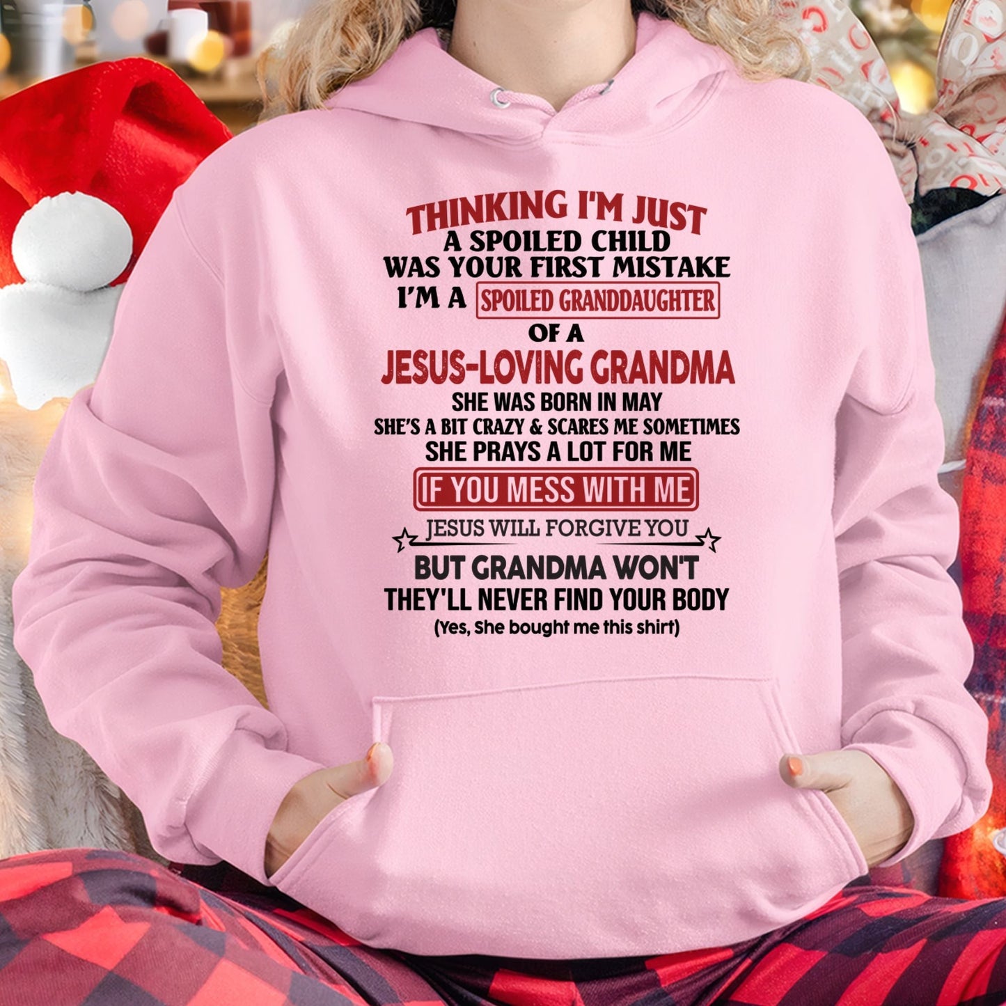 Christian Girl Shirt – Spoiled by Grandma May Edition – From Grandma to Granddaughter NGHL05 (SKU07-181-05)
