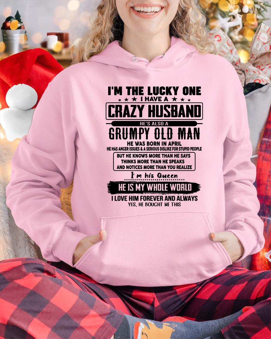 April - I am Lucky One I Have A Crazy Husband - Gift for Wife From Husband - NGHL04 (SKUT-LUCKYONE-04)