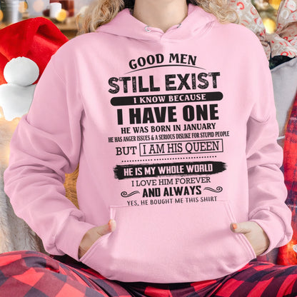 January - Good Men Still Exist - Perfect Gift For Your Girlfriend, Wife From Husband / Man - NGHL01 (SKU07-166-01)