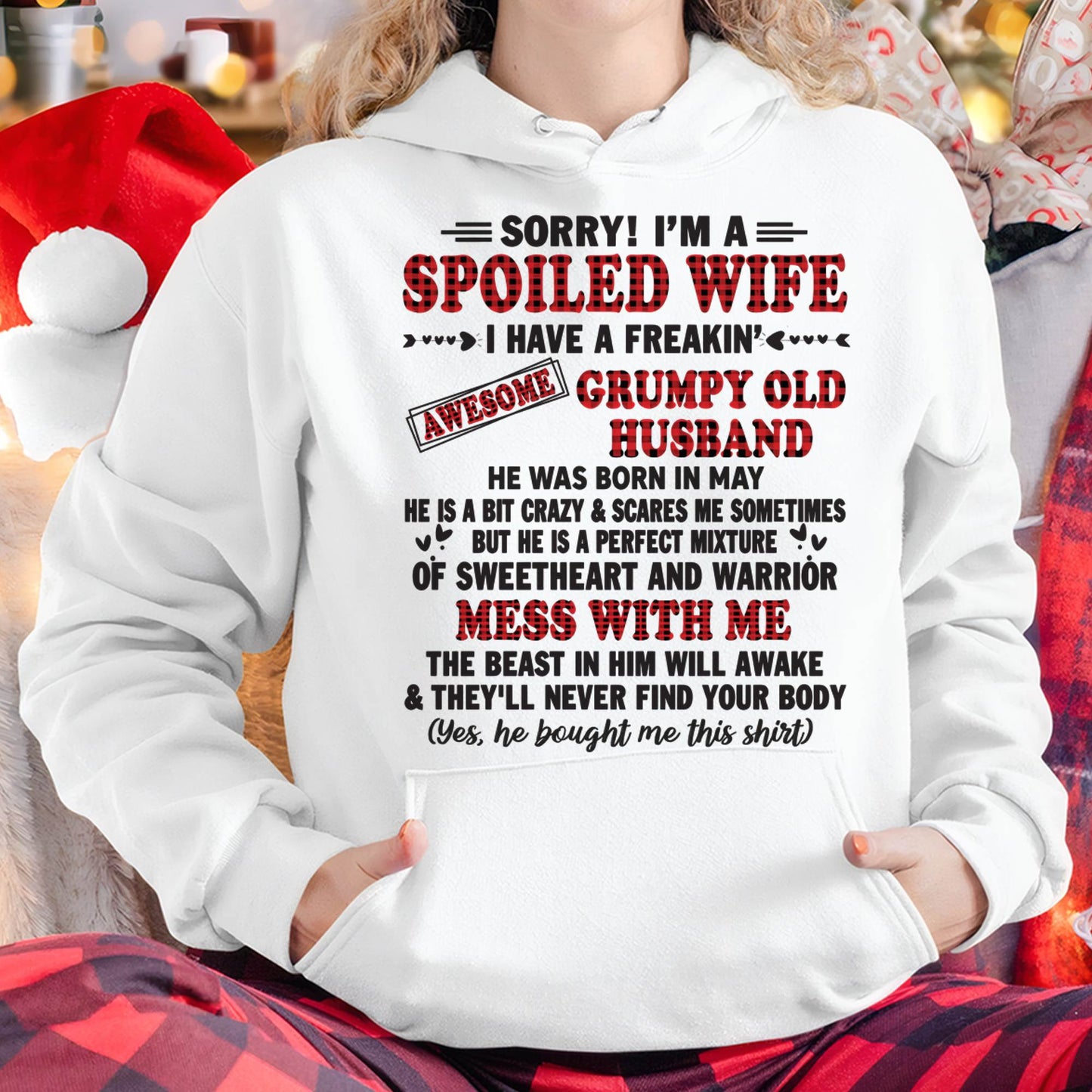 MAY - SPOILED WIFE OF AWESOME GRUMPY OLD HUSBAND - PERFECT GIFT  FROM HUSBAND - NGHL05 (SKU12-111-05)