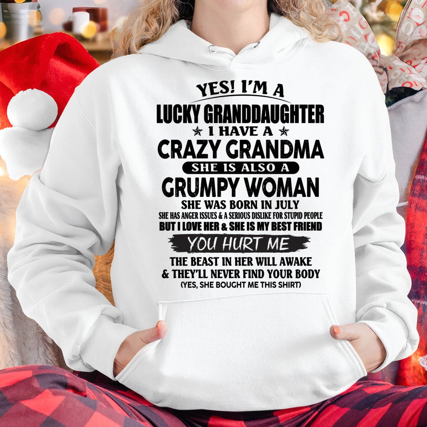 JULY - LUCKY GRANDDAUGHTER OF CRAZY GRANDMA - PERFECT GIFT FROM GRANDMA - NGHL07 (SKU12-146-07)
