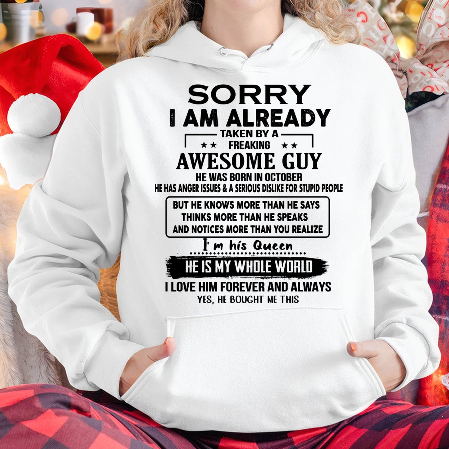 October - Taken by an Awesome Guy Shirt - Perfect Gift For Your Girlfriend NGHL10 (SKUT08-11-10)