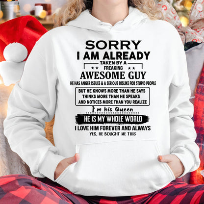 Taken by an Awesome Guy Shirt - Perfect Gift For Your Girlfriend NGHL00 (SKUT08-11-00)