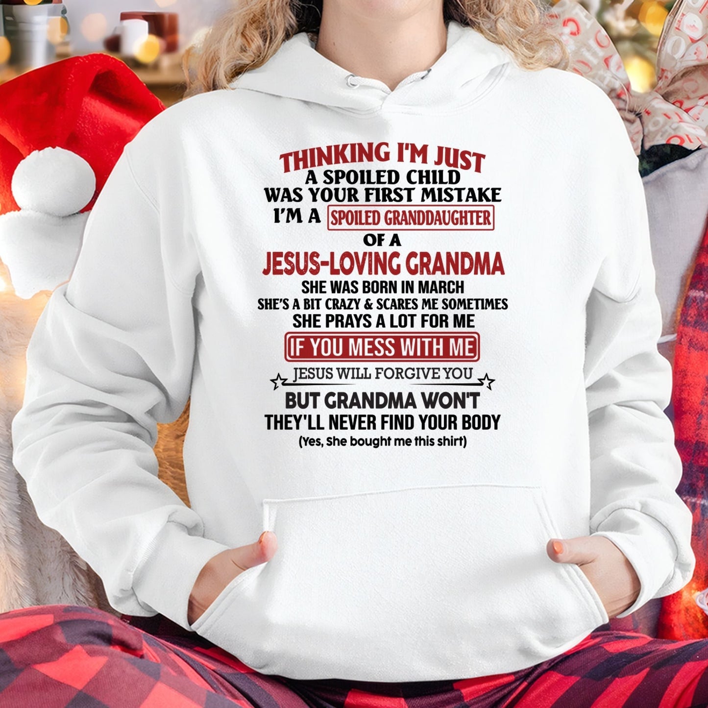 Christian Girl Shirt – Spoiled by Grandma March Edition – From Grandma to Granddaughter NGHL03 (SKU07-181-03)