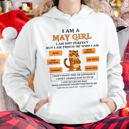 "I AM A MAY GIRL" - Birthday Gift For May Girls - FMA NGHL05 (SKU26T-01-62-05)